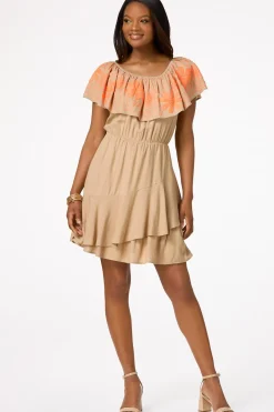 Cato Embroidered Swing Dress><noscript><img width=