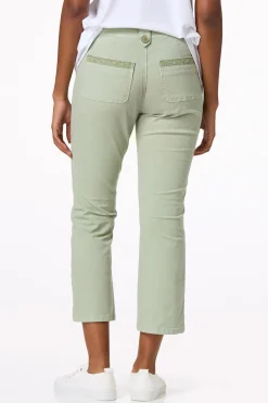 Cato Embroidered Twill Ankle Pants> Pants