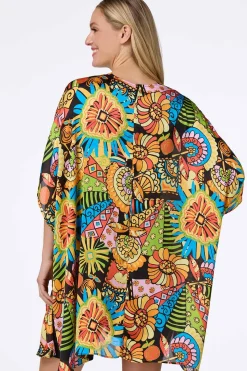 Cato Ethnic Abstract Print Kimono> Cover Ups|Tops