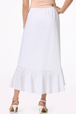 Cato Eyelet High- Low Skirt> Skirts