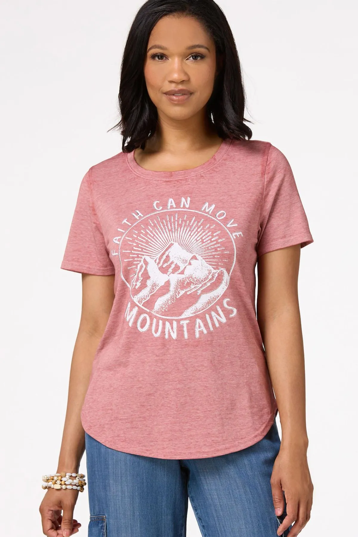 Cato Faith Can Move Mountains Tee> Tops