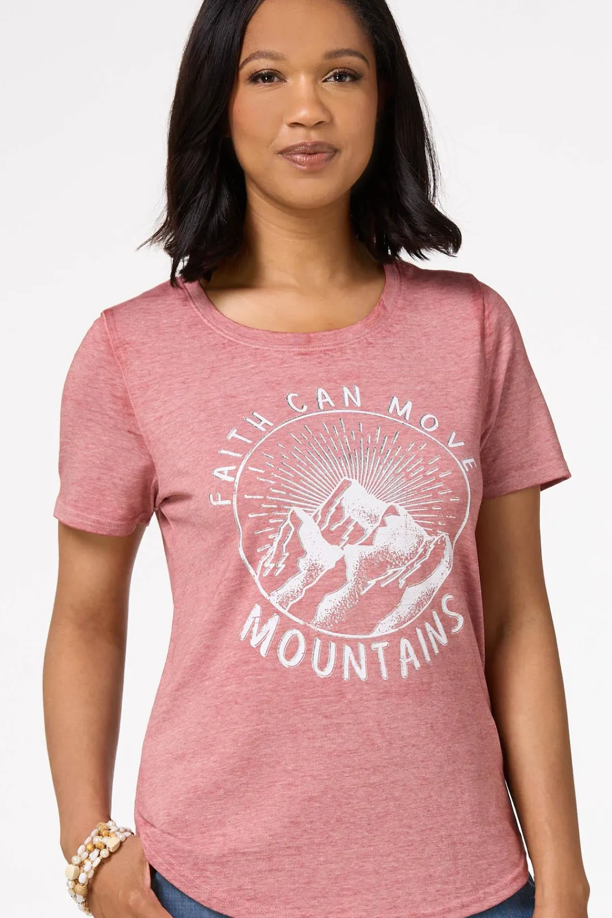 Cato Faith Can Move Mountains Tee> Tops