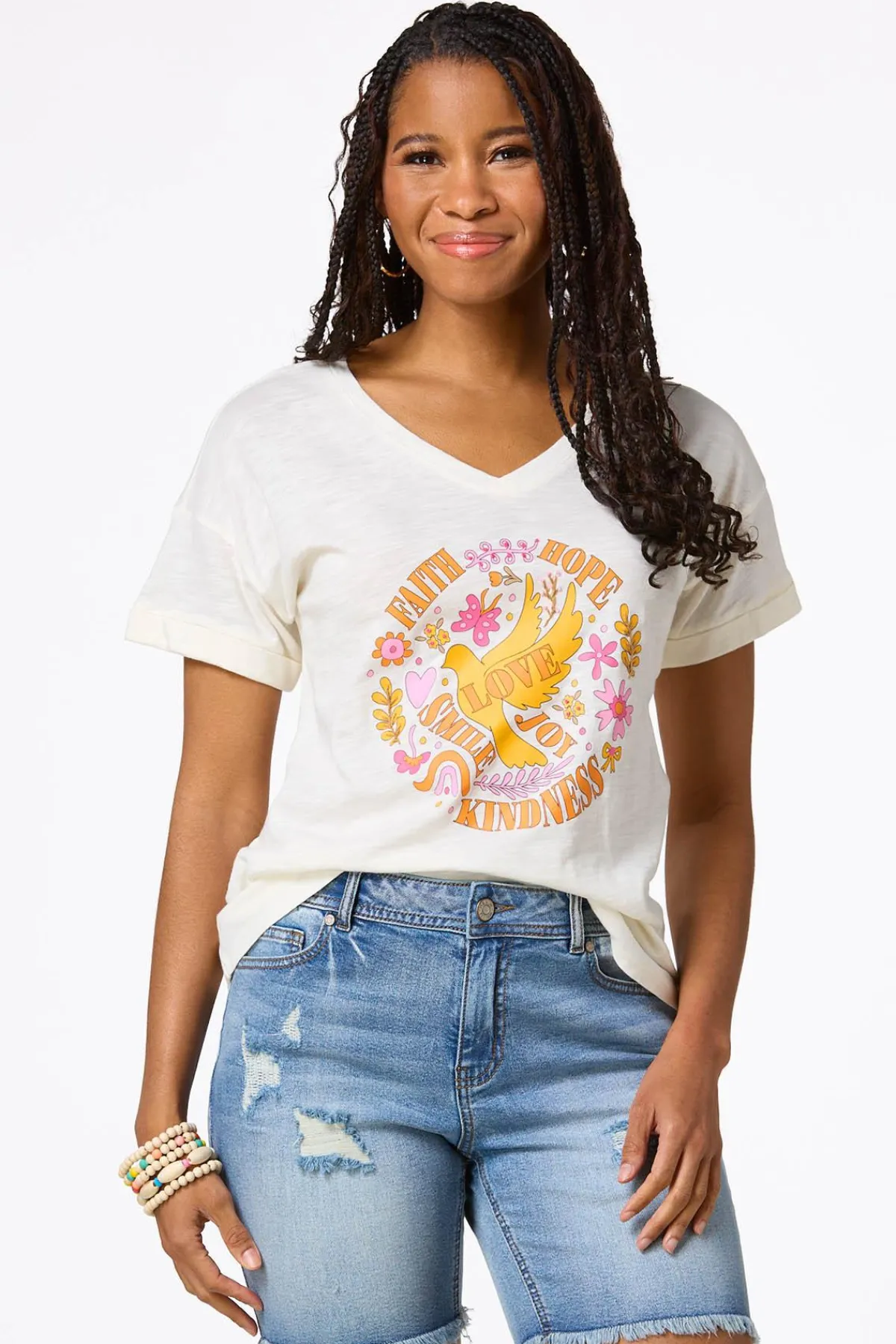 Cato Faith Hope Love Tee> Tops