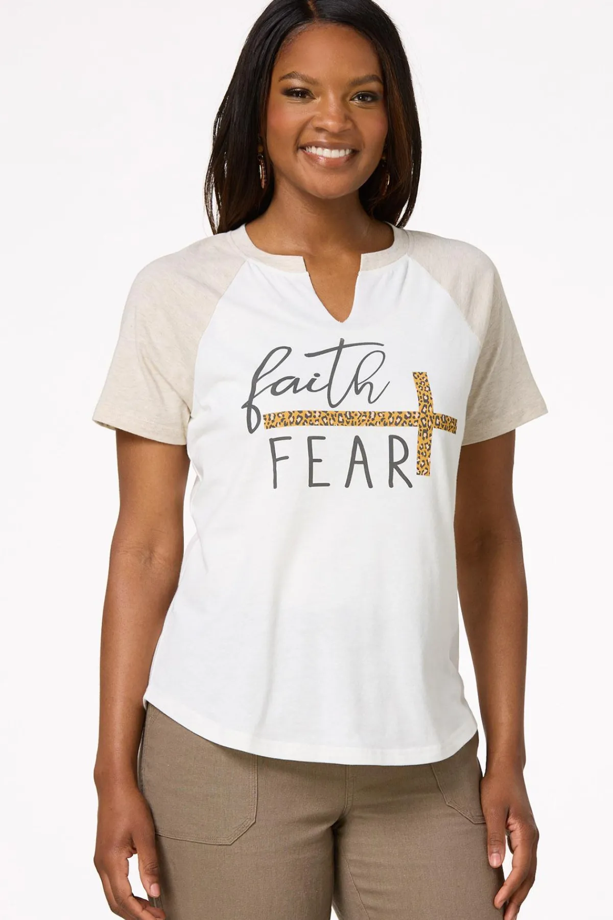 Cato Faith Over Fear Tee> Tops