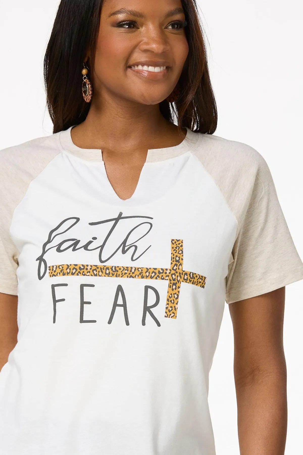 Cato Faith Over Fear Tee> Tops