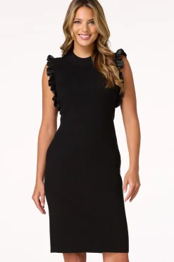 Cato Faux Ruffled Sleeve Sweater Dress> Dresses