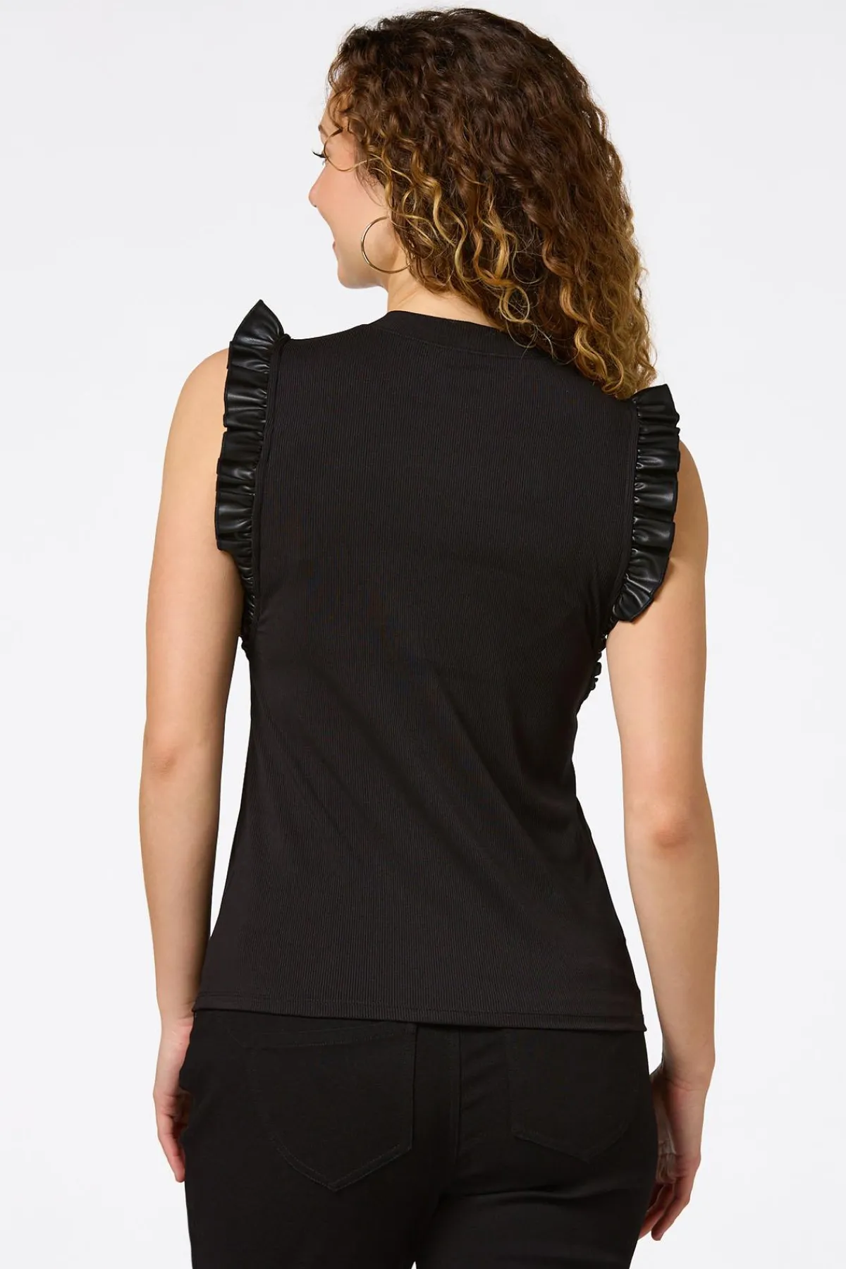 Cato Faux Ruffled Tank> Tops