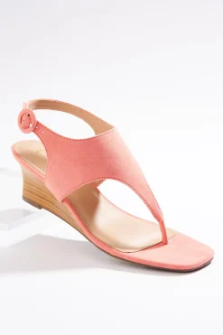 Cato Faux Suede Thong Wedge Sandals> Sandals