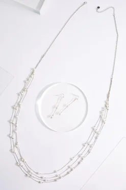 Cato Floating Pearl Layered Necklace Set> Social Occasion|Sets