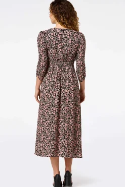 Cato Floral Cinched Sleeve Dress> Dresses