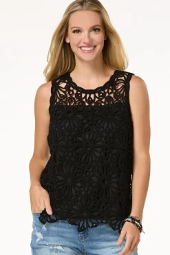 Cato Floral Crochet Tank> Tops