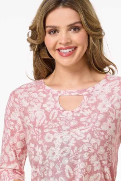 Cato Floral Cutout Tunic><noscript><img width=
