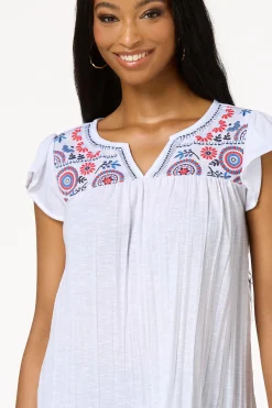 Cato Floral Embroidered Top><noscript><img width=