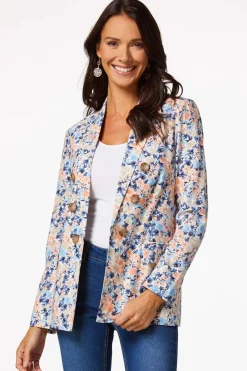 Cato Floral Linen Blazer> Suiting|Jackets & Vests