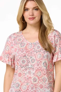 Cato Floral Medallion Top><noscript><img width=