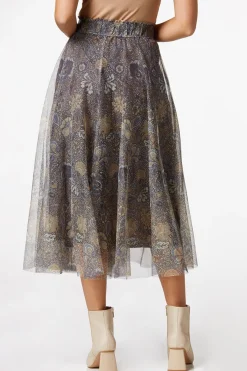 Cato Floral Mesh Midi Skirt> Skirts