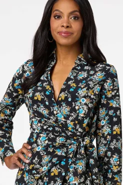 Cato Floral Side Knot Midi Dress><noscript><img width=