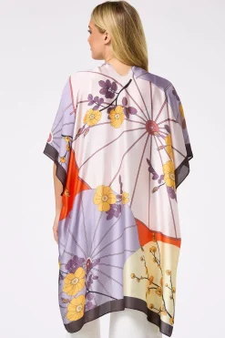 Cato Floral Silky Kimono> Cover Ups|Tops