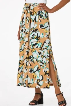 Cato Floral Tie Front Maxi Skirt><noscript><img width=