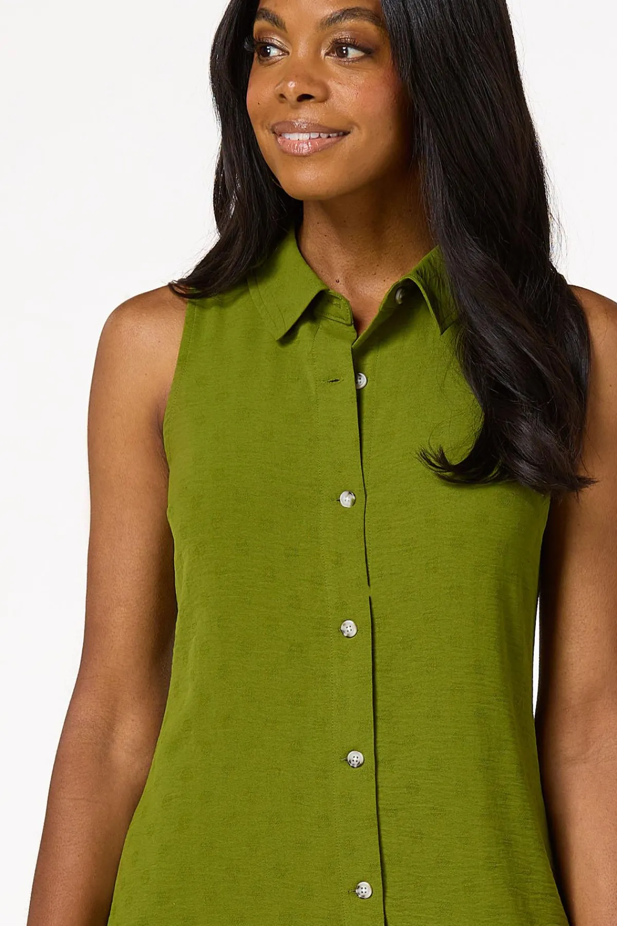Cato Flounced High- Low Shirt Dress> Dresses