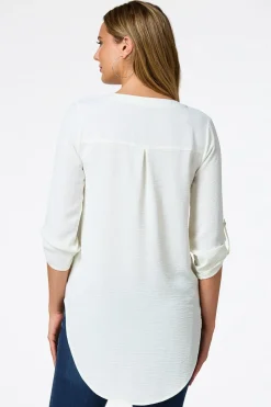 Cato Flowy High- Low Top> Tops
