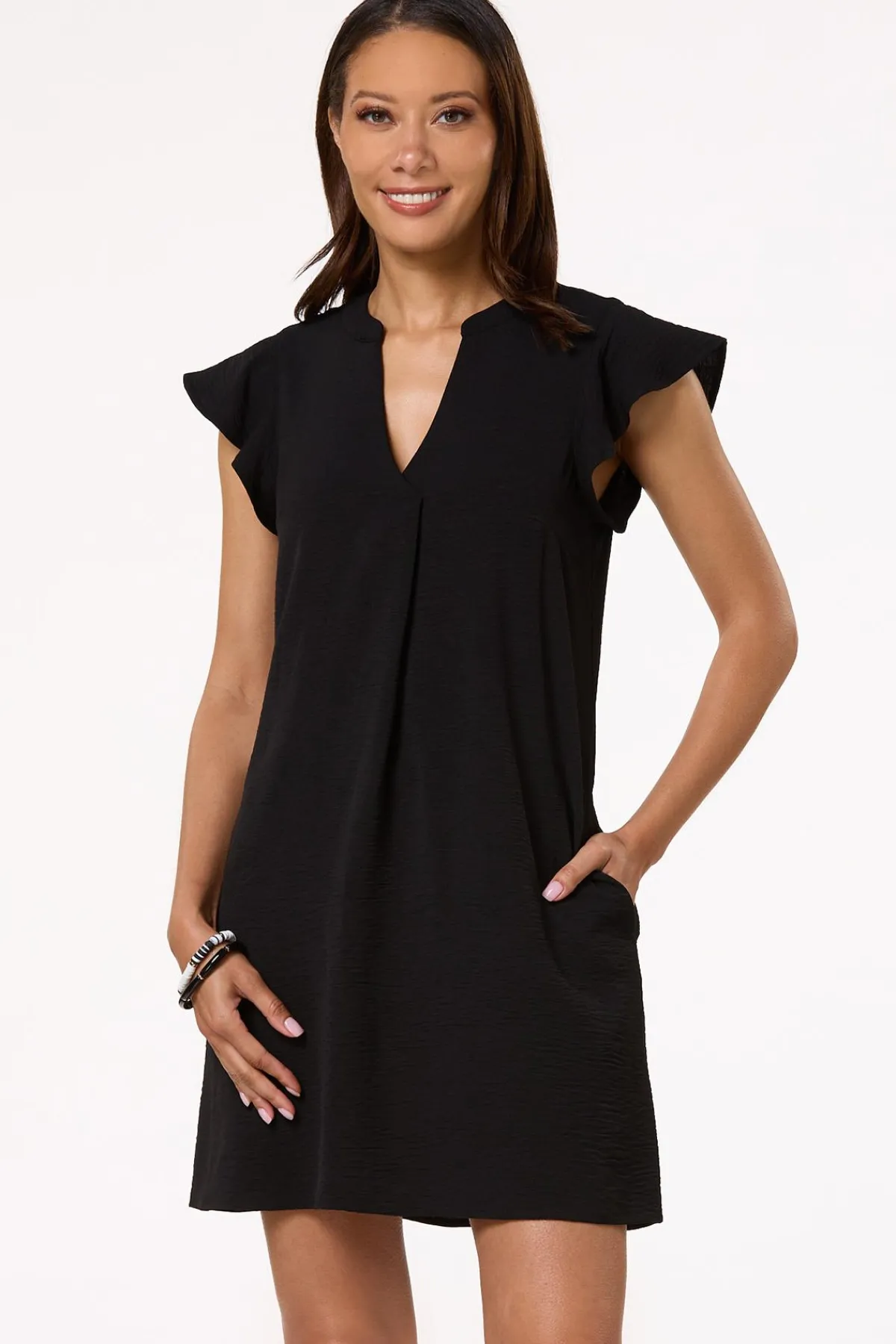 Cato Flutter Sleeve Shift Dress> Dresses