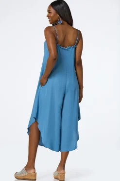 Cato Frayed Chambray Jumpsuit> Dresses