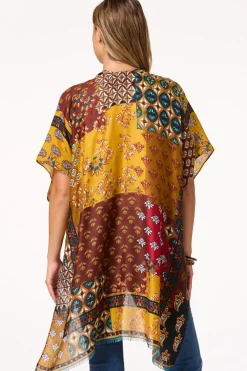 Cato Geo Patchwork Kimono> Cover Ups|Tops