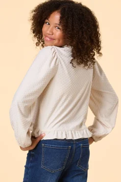 Cato Girls Clip Dot Eyelet Top><noscript><img width=