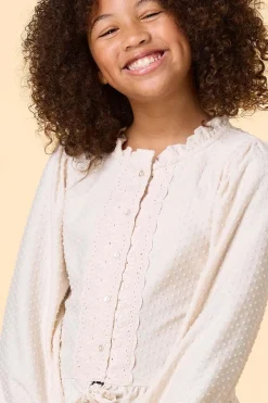 Cato Girls Clip Dot Eyelet Top><noscript><img width=