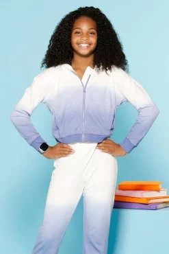 Cato Girls Dip Dye Zip Front Hoodie> Tops & Jackets
