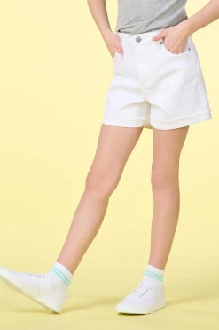 Cato Girls Distressed White Shorts><noscript><img width=
