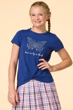 Cato Girls Embellished Butterfly Tee> Tops & Jackets