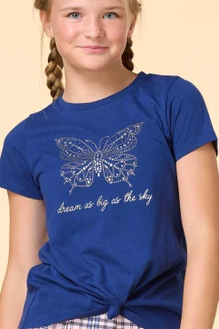 Cato Girls Embellished Butterfly Tee><noscript><img width=