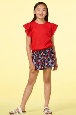 Cato Girls Floral Bow Side Skort><noscript><img width=