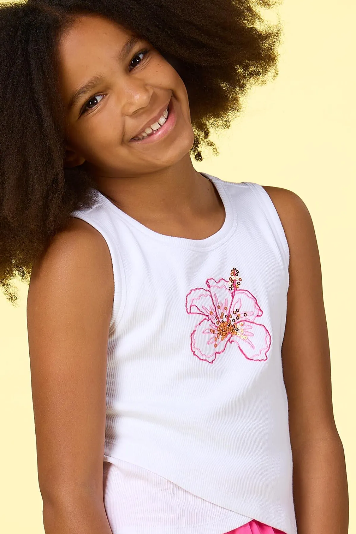 Cato Girls Floral Sequin Tank> Tops & Jackets