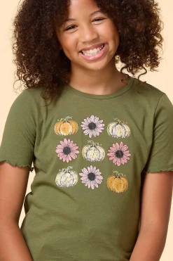 Cato Girls Flower And Pumpkin Tee><noscript><img width=