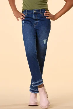 Cato Girls Frayed Straight Leg Jeans> Bottoms