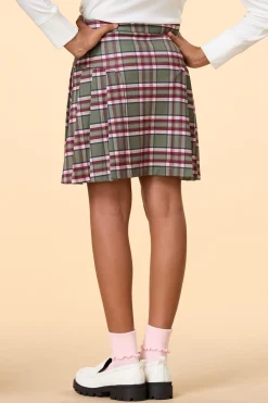 Cato Girls Plaid Ponte Skirt><noscript><img width=