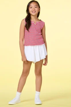 Cato Girls Red And White Stripe Tank><noscript><img width=