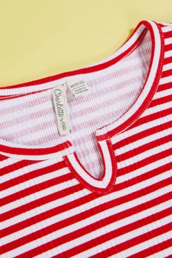 Cato Girls Red And White Stripe Tank><noscript><img width=