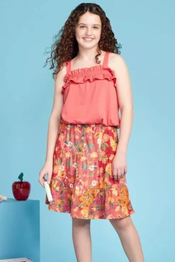 Cato Girls Ruffled Bubble Tank> Tops & Jackets
