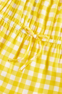 Cato Girls Ruffled Gingham Romper><noscript><img width=