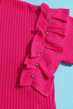 Cato Girls Ruffled Waffle Top><noscript><img width=