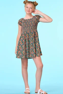 Cato Girls Smocked Floral Dress><noscript><img width=