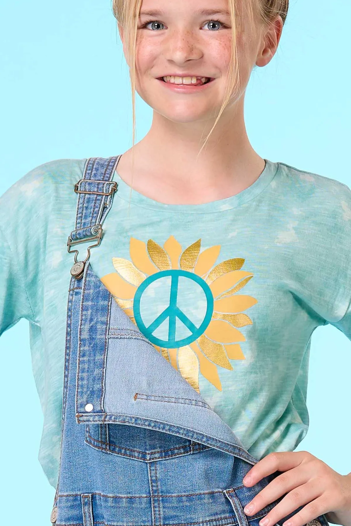Cato Girls Tie Dye Sunflower Tee> Tops & Jackets