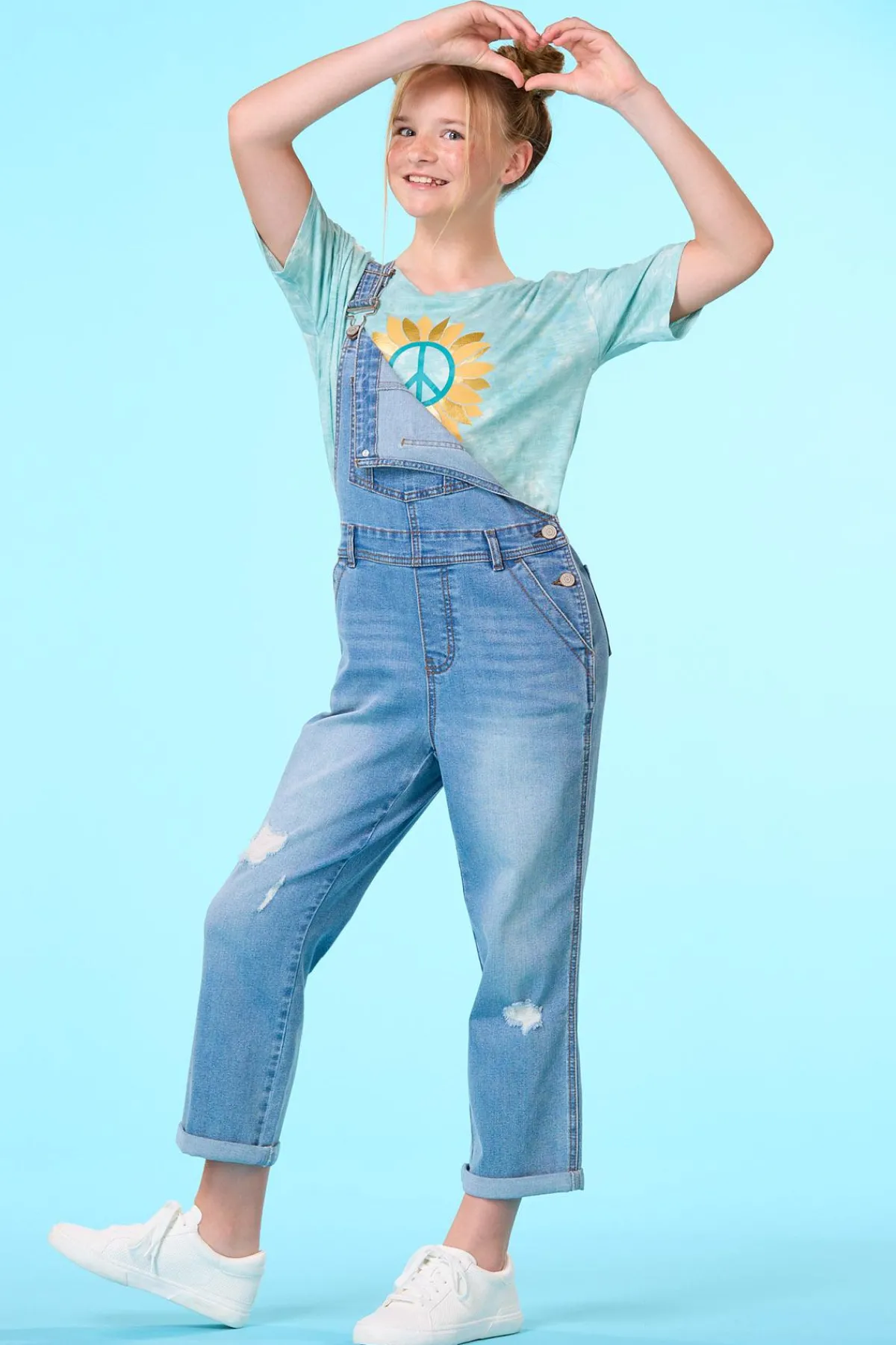 Cato Girls Tie Dye Sunflower Tee> Tops & Jackets