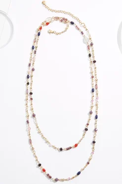 Cato Glass Bead Long Necklace> Necklaces