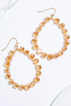 Cato Glass Bead Oval Earrings> Earrings