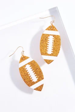 Cato Glitter Football Earrings> Earrings